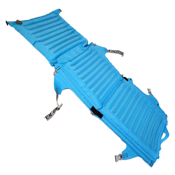 AirLounger folded flat for a larger sleeping pad
