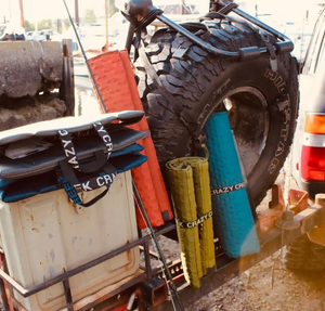 crazy creek chair review from stephen regenold - chairs rolled up in front of tires