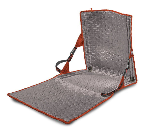 Hex 2.0 PowerLounger Rollable Camping Chair with 3rd panel out - Copper on white