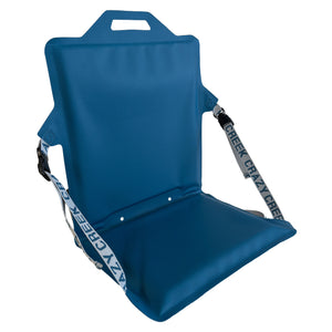 Blue inflatable Canoe IV paddle chair built for the water - on white