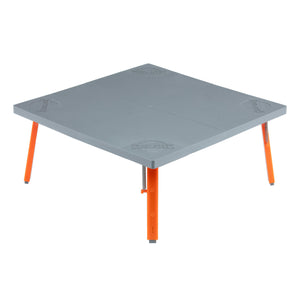 Crazy Creek Pack Table Unfolded on a white background sitting at a 3/4 angle