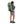 Backpacking woman carrying the Osprey and Crazy Creek Collab backpack full body on white - facing away
