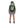Backpacking woman carrying the Osprey and Crazy Creek Collab backpack full body -looking at back - on white